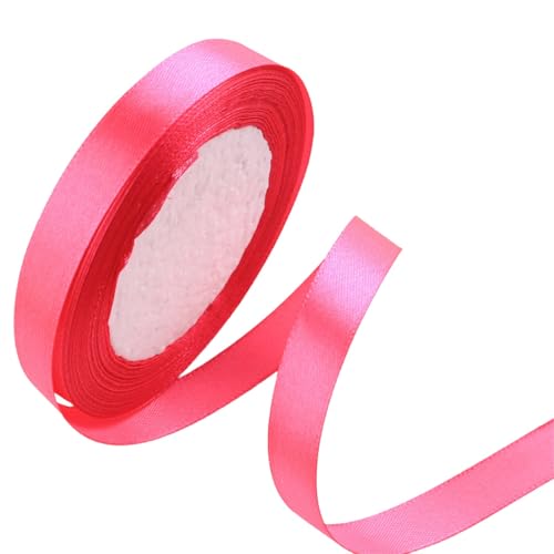 10 Brötchen 2 5 Cm Geschenkband Polyester Ribbon Dekoratives Band Doppelseitiges Band Für Handwerksumschläge Party Dekoration von Fahoujs