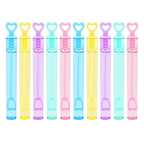 10pcs Herzförmige Seifenblasenflaschen Multifunktionale Party Haushalt Dekoration für Geburtstag Neujahr Party Plastikflasche von Fahoujs