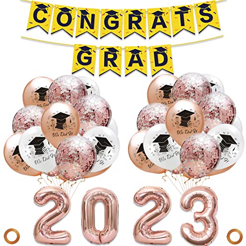 2023 Graduation Ballon Hängeset Kombination Zubehör für Universitätsstudent Junior School Student Graduation Ballon von Fahoujs