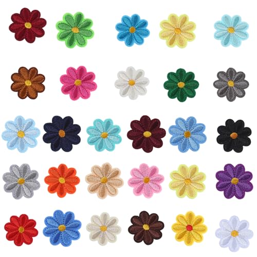 28 Pieces Bestickte Blumenapplikationen Eisen Auf Blumenflecken Für Kinderkleidung Jeans Jacken Verzierung von Fahoujs