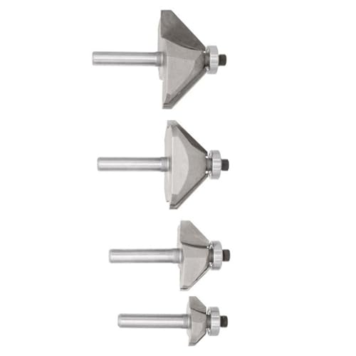 4 Teile/satz 45 Grad Fase Router Bit Für Kanten Bilden Hexagon Schaft Bevel Router Bit Für Dekorative Kanten Holzbearbeitung von Fahoujs