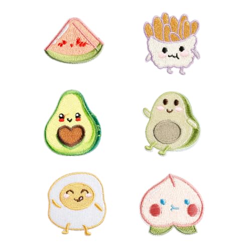 6 PCs Pfirsich Nähen Auf/Eisen Auf Flecken Französisch Pommes Stickerei 6 PCs Pfirsich Nähen Auf/Eisen Auf Flecken Französisch Pommes Stickerei von Fahoujs