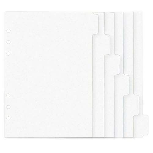 6pcs Clear Acrylbindemittel Trenner Klarer Etikett Space 6 Loch Binder Binder Teiler Für 6 Ringe Binder Notebook Journal Journal von Fahoujs