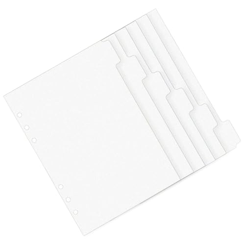 6pcs Clear Acrylbindemittel Trenner Klarer Etikett Space 6 Loch Binder Binder Teiler Für 6 Ringe Binder Notebook Journal Journal von Fahoujs