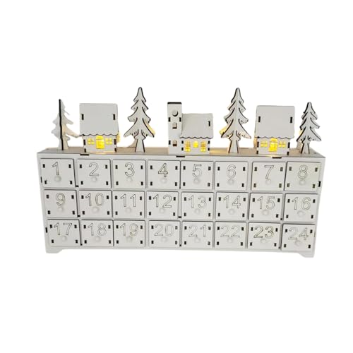 Beleuchteter Holz Adventskalender Mit 24 Schubladen Countdown Bis Weihnachten Dekoration Handgefertigte Desktop Ornament Zubehör Beleuchteter Holz Adventskalender Mit 24 Schubladen Countdown Bis Weihnachten Dekoration Handgefertigte Desktop Ornament Zubehör von Fahoujs