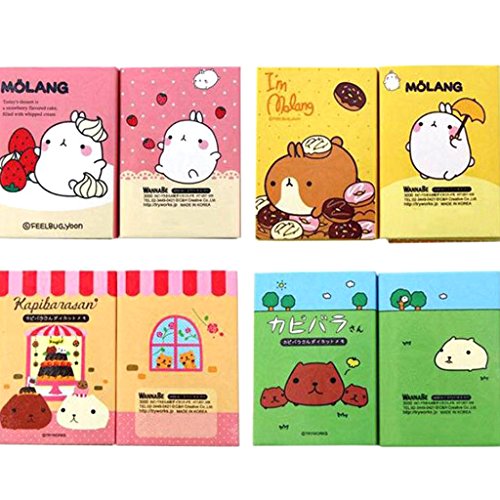 Cartoon Tiere 6 Falten Memo Pad Sticky Notes Lesezeichen Stationerie Notizblock Niedlich von Fahoujs