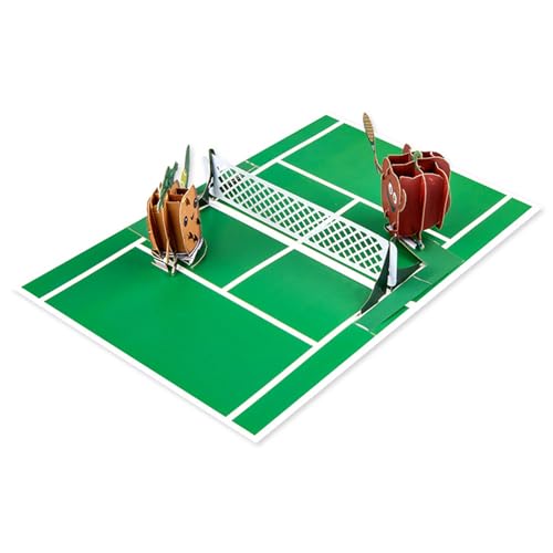 Einzigartige 3D Popup Tennis Themengrußkarte Mit Umschlag Falten Alles Zum Geburtstagskarte Für Dad Party Einladungskarte von Fahoujs