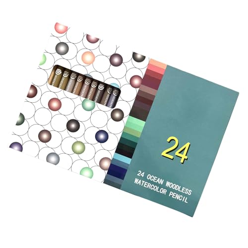 Fahoujs 24pcs Holzloser Aquarellbleistift Für Künstlerschüler Malvorlagen Malvorlagen Journaling 24 Farbe Wasserlösliche Malvorlagen von Fahoujs