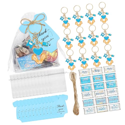 Fahoujs 6/20pcs Baby Füße Anhänger Keychain Set Partyzubehör Beinhaltet Kordebeutel Hanging Label Für Babypartys Hochzeit von Fahoujs