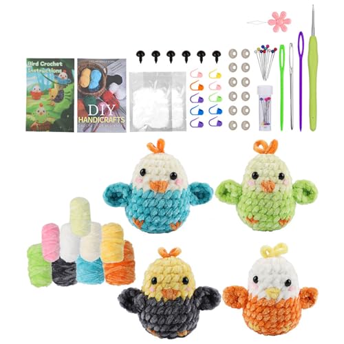Fahoujs Häkelvogel Set Für Anfänger Mit Video Tutorial Anweisung Häkelsret Mit Häkelhakengarn Anweisung Fahoujs Häkelvogel Set Für Anfänger Mit Video Tutorial Anweisung Häkelsret Mit Häkelhakengarn Anweisung von Fahoujs