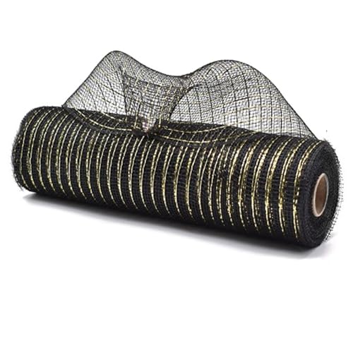 Wicking Net Ribbon 10inchx10yard Metallic Folie Poly Netzband Für Kranzfeiertagendekoration Und Verpackung von Fahoujs