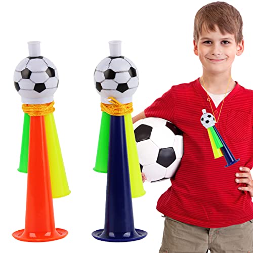 Vuvuzela Fussball, FainFun 2 Stück Jubelnde Fußball Horn, Football Tröte Vuvuzela aus Plastik, Trompetenspielzeug aus Kunststoff für Kinder, Fußball Fans, für Fußball-Themenparty, Weltmeisterschaft von FainFun