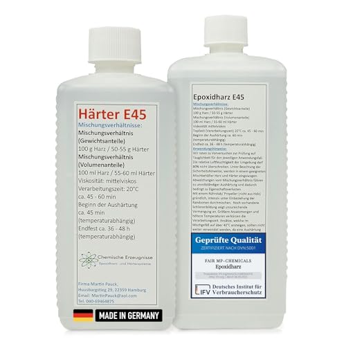 1,75 kg Epoxidharz Set - 2K - Transparent Epoxydharz Gießen + Härter für Schmuck, Kunstwerke, Handwerk und mehr - Laminierharz - (1,75kg - 20kg) von Fair MP-Chemicals