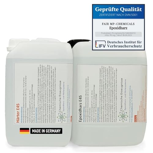 20 kg Epoxidharz Set - 2K - Transparent Epoxydharz Gießen + Härter für Schmuck, Kunstwerke, Handwerk und mehr - Laminierharz - (1,75kg - 20kg) von Fair MP-Chemicals