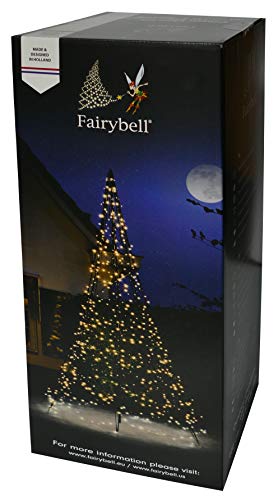 Fairybell LED-Weihnachtsbaum für draussen - 4 Meter - 640 LEDs - Weihnachtsbaum inklusive Mast - Warmweiss von Fairybell