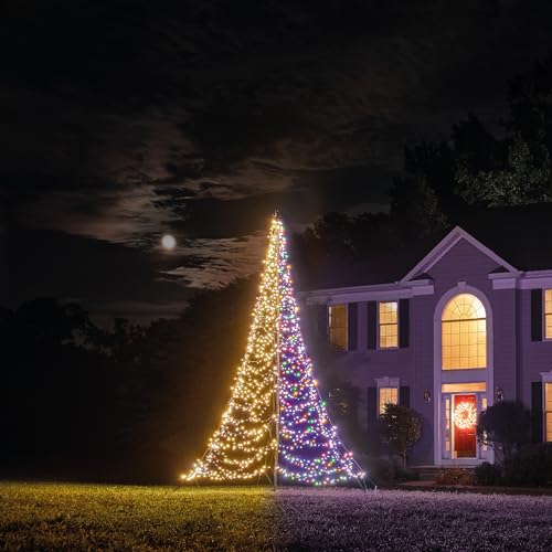 Fairybell LED-Weihnachtsbaum für draussen - Luminous Switch - 4 Meter - 1500 LEDs - Weihnachtsbaum inklusive Mast - Warmweiss und/oder Multicolor von Fairybell