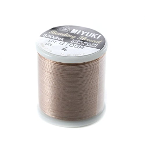 Spule mit 50 m langer Schnur für Miyuki Beading, Nylon, Hellbraun Nr. 4 von Fais-le toi-même