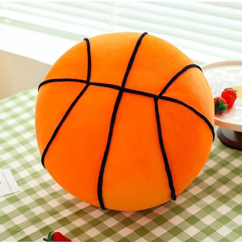 Plüsch Basketball Kissen Ballkissen, 22cm gefüllte Kissen weiche Sport Ball interaktive Basketball kreative Zimmer Dekorationen Stuhlkissen Sport Spielzeug Geschenk für Kinder Mädchen Jungen von FakeFace