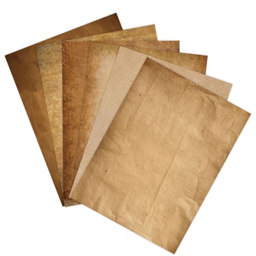 48 Blatt Vintage Briefpapier A4 Briefpapier Schreibpapier Retro Papier Ähnlich wie Pergamentpapier zum Drucken und Schreiben DIY Scrapbook Einladungen(style A) von Falafoty