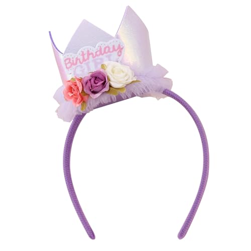 Falafoty Geburtstags Stirnband für Mädchen Kinder Geburtstags Krone Geburtstagsdeko für Mädchen Geburtstags Party Hüte Haarschmuck zum Geburtstag Partygeschenke (Stil B) von Falafoty