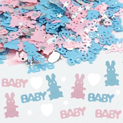 Gender Reveal Konfetti Glitzer Blau Rosa Baby Konfetti für Geschlecht Reveal Birthday Party Baby Dusche Zubehör Gender Reveal Babyparty Tischdeko Konfetti Deko von Falafoty