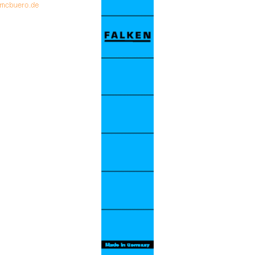 10 x Falken Ordnerrückenschilder selbstklebend 36x190mm VE=10 Stück bl von Falken