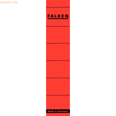 Falken Ordnerrückenschilder selbstklebend 36x190mm VE=10 Stück rot von Falken