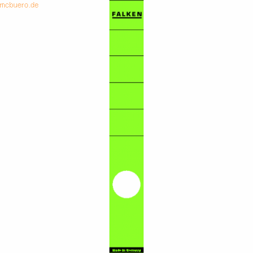 10 x Falken Ordnerrückenschilder selbstklebend 36x290mm VE=10 Stück gr von Falken