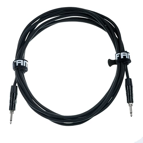 Fame Ultra Professionelles Patchkabel, 0.3 m Miniklinke Instrumentenkabel, PVC Mantel, Vernickelte Kontakte, Wendelschirm, Schwarz, ACC0011488-000 von Fame