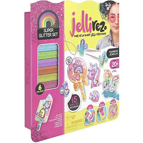 Jelli Rez JEL01000 Super Glitter Set, Mehrfarbig von Famosa