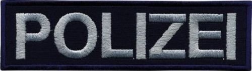 Aufnäher Applikation Patches - Polizei - 00413/1 ca. 9cm x 2,7cm von Hafeehoo