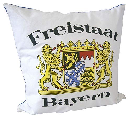 Fan-O-Menal Dekokissen Zierkissen Kissen Motivkissen mit Druck FREISTAAT Bayern NEU Gr. ca. 40x40cm (09147) von Fan-O-Menal