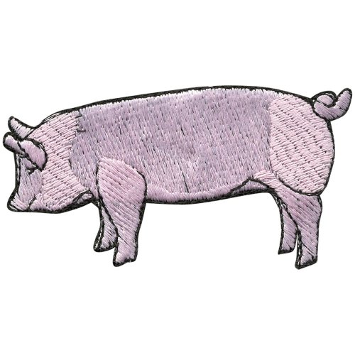 Aufnäher - Ferkel Schwein - 00966 - Gr. ca. 8,5cm x 4,5cm von Fan-Omenal