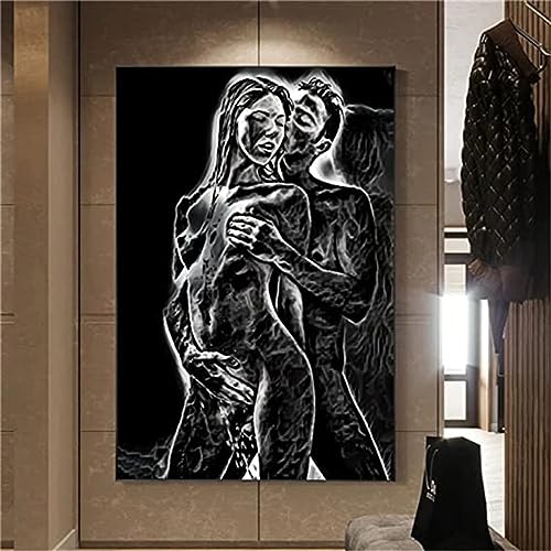 DIY Diamant Painting Bilder, 5D Diamond Painting Set, Abstraktes sexuelles Paar Vollbohrer Diamond Art Painting Kits,Diamant Malerei Bilder Nach Zahlen,für Kinder Erwachsene, Wand Art Dekor 40x50cm von FanSee