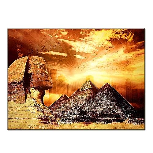 Diamond Painting,Diamant Painting Bilder, Pyramide des alten Ägypten 5D Diamant Painting Kit,DIY Kreuzstich Malerei Kits Voller Strass Stickerei Diamant Malerei Kunsthandwerk Wand Décor 30x40cm von FanSee