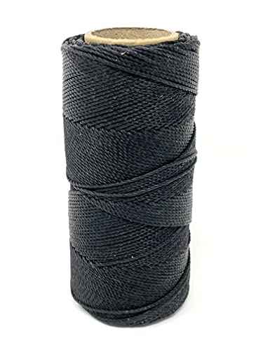 Linhasita Makramee-Schnur, gewachst, 1,5 mm, hergestellt in Brasilien, PE-6/100G, TEX 861 Preto, 116 m, Schwarz von Fanfarria