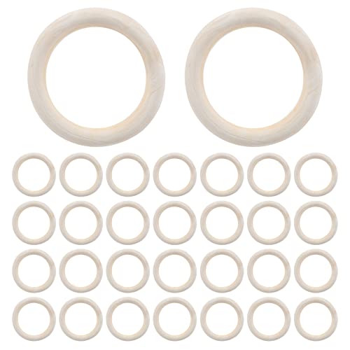 Fangxuee 30 StüCk 70Mm Ringe, Ringe Kreise für DIY, Makramee Pflanzen AufhäNger, Ornamente und Schmuck Herstellung von Fangxuee