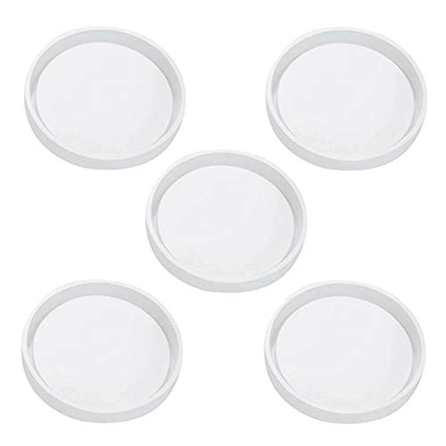 Fangxuee 5 Pack Big Diy Rund Coaster Silikon Form, Durchmesser 3,15/8 Cm, Formen zum GießEn mit Harz, Zement von Fangxuee