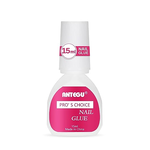 1 Flaschen Nagelkleber für Tips, 15ml Professioneller Nagelkleber für Kunstnägel Extra Stark, Nagel Kleber mit Pinsel für Falsche Acrylnägel von Fanjuanlan