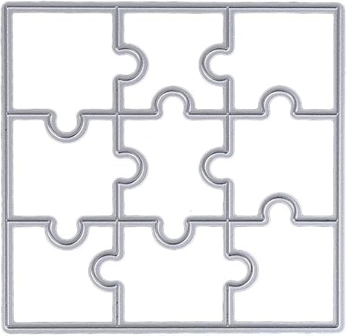 Puzzle DIY Metallform Stanzformen für DIY Scrapbooking Fotoalbum dekorative Prägepapier Stanzformen für Kartenherstellung Vorlage von Fansoftiks