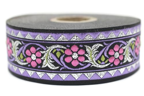 10 Meter 35 mm Rosa und Violett Jacquardband gewebt mit bayerischem Blumenmuster Rollen Borte Stoffband bestickt Handwerk Kleidung Kurzwaren Basteln Dekoration Mittelalter Nähen 35904 V3 10 Meter 35 mm Rosa und Violett Jacquardband gewebt mit bayerischem Blumenmuster Rollen Borte Stoffband bestickt Handwerk Kleidung Kurzwaren Basteln Dekoration Mittelalter Nähen 35904 V3 von Fantastic Kurdele