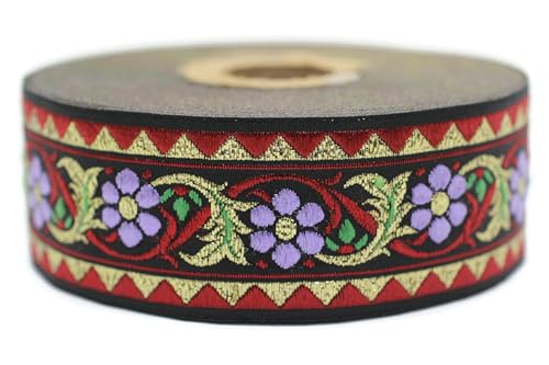 10 Meter 35 mm Rot und Flieder Jacquardband gewebt mit bayerischem Blumenmuster Rollen Borte Stoffband bestickt Handwerk Kleidung Kurzwaren Hobby Kreativ Dekoration Mittelalter Nähen 35904 10 Meter 35 mm Rot und Flieder Jacquardband gewebt mit bayerischem Blumenmuster Rollen Borte Stoffband bestickt Handwerk Kleidung Kurzwaren Hobby Kreativ Dekoration Mittelalter Nähen 35904 von Fantastic Kurdele