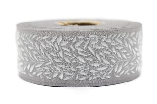 10 Meter 35 mm weiß und grau Jacquardband gewebt mit Blattmotiv Rollen Borte Stoffband bestickt Handwerk Kleidung Kurzwaren Hobby Kreativ Dekoration Mittelalter 35270-V3 10 Meter 35 mm weiß und grau Jacquardband gewebt mit Blattmotiv Rollen Borte Stoffband bestickt Handwerk Kleidung Kurzwaren Hobby Kreativ Dekoration Mittelalter 35270-V3 von Fantastic Kurdele