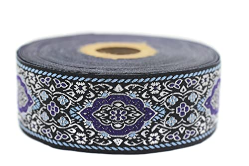 10 Meter Web Borte Webband Jacquardborte Trachtenborte Stickerei Violett Mittelalterlich Motiv 35mm 10 Meter Web Borte Webband Jacquardborte Trachtenborte Stickerei Violett Mittelalterlich Motiv 35mm von Fantastic Kurdele