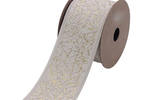 Gardinenband V1 195, 3,5 m Spule, 70 mm Breite, Beige Wurzeln, Gardinenband, Jacquard-Band für Ihre Vorhänge, Gardinenband von Fantastic Kurdele