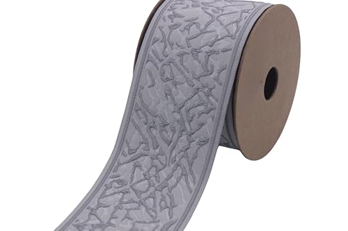 Gardinenband V4 195, 3,5 m Spule, 70 mm Breite, graue Wurzeln, Jacquard-Band für Ihre Vorhänge, Gardinenband, Gardinenband von Fantastic Kurdele