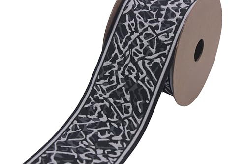 Gardinenband V8 195, 3,5 m Spule, 70 mm Breite, grau-schwarze Wurzeln, Jacquard-Band für Ihre Vorhänge, Gardinenband, Gardinenband von Fantastic Kurdele