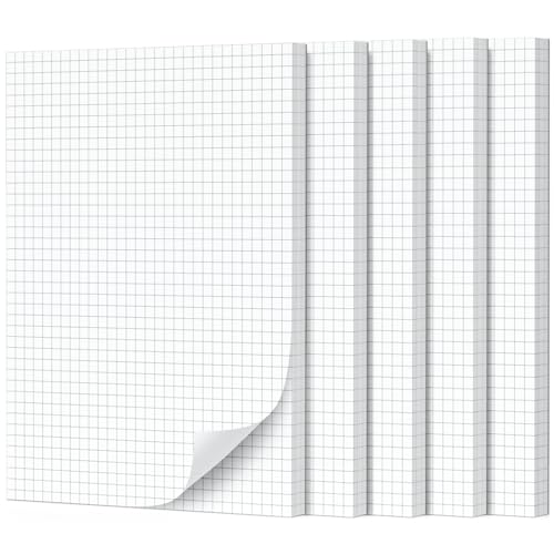 Fantastino A5 Notizblock Kariert - 5 Stück, 250 Blatt (50 pro Block) 90 g/m² Premium-Papier. Notizblöcke klein, karierter Schreibblock, mini Notizzettel abreißbar für Büro, Haushalt, Schule, Uni von Fantastino