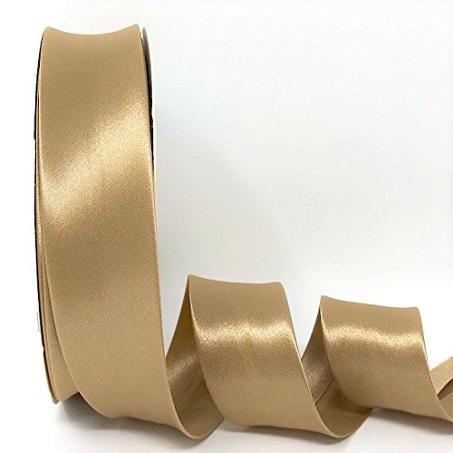 Latte byetsa Satin Falte 30 mm Schrägband auf einer 25 m Rolle von Fany