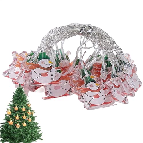 Fanysdsi Weihnachtsbeleuchtung für den Innenbereich, Weihnachtslichterkette,Schneemann-Lichterketten - LED-Schneemann-Lichterkette, wasserdicht, niedlicher Weihnachtsbaum-für den Innenbereich, von Fanysdsi